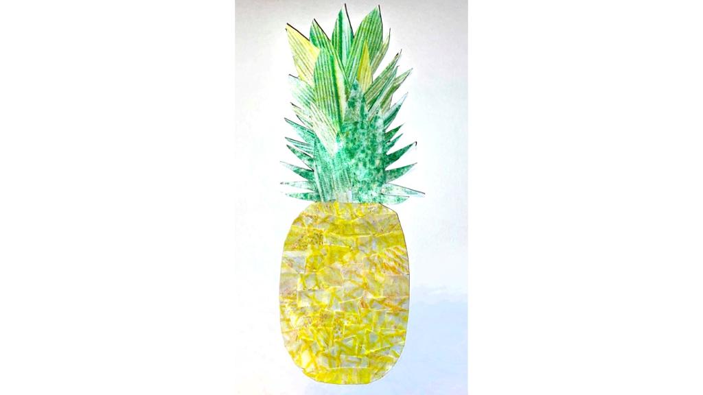 Yellow and green pineapple