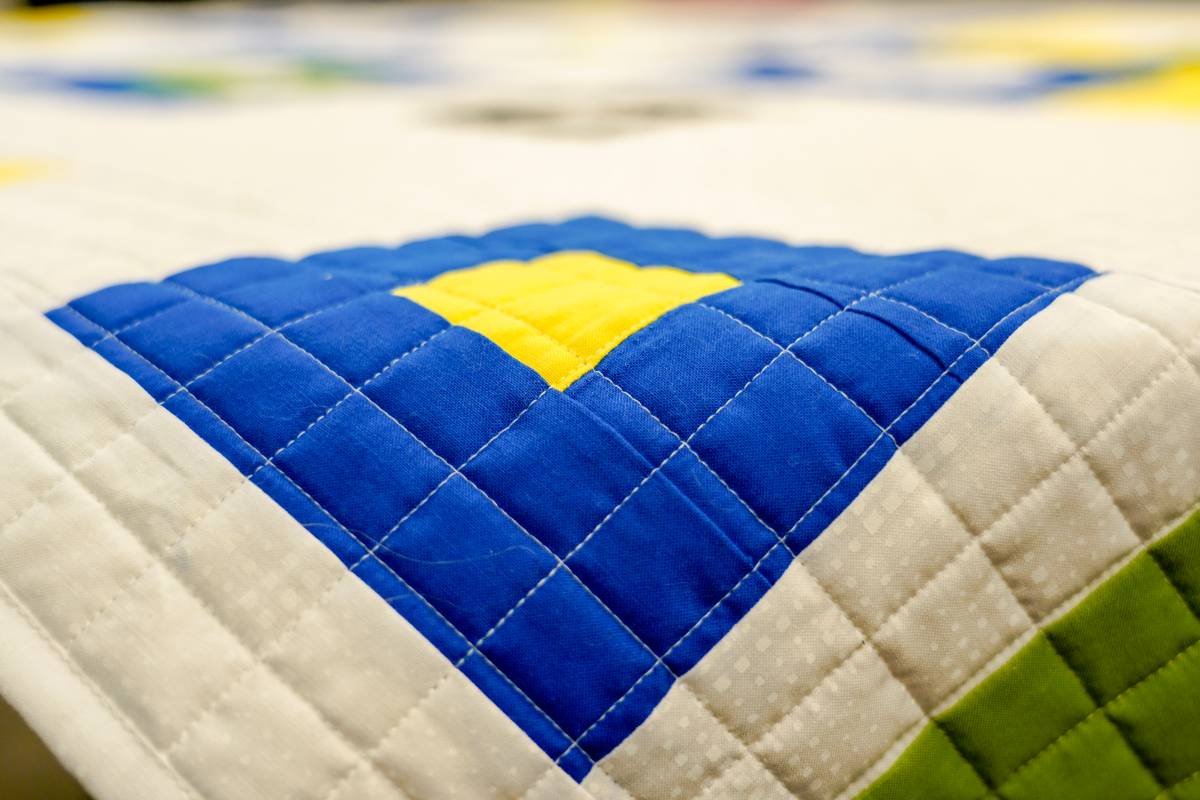close-up photo of the annual quilt design